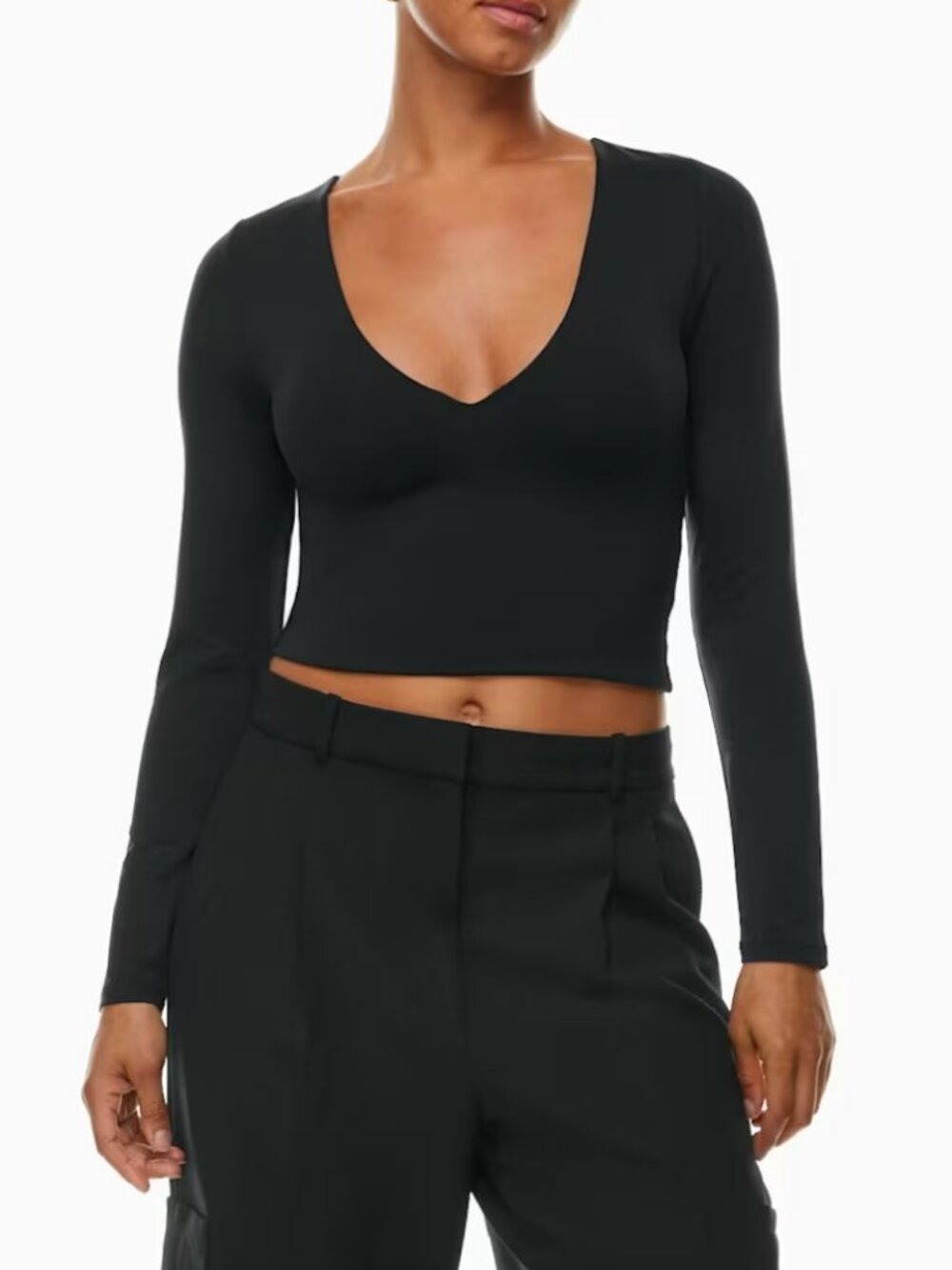 Aritzia Babaton Contour New V-Neck Long sleeve
